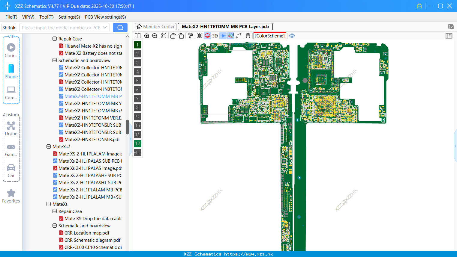Huawei MateX2-HN1TETOMM MB PCB Layer